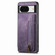 Google Pixel 9 Pro XL Retro Leather Zipper Wallet Back Phone Case - Purple