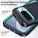 Google Pixel 9 Rugged PC + Silicone Phone Case with Holder - Dark Blue+Light Green