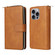 iPhone 16 Pro Max 9 Card Slots Zipper Wallet Bag Leather Phone Case - Brown