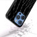 iPhone 16 Pro Max ABEEL Genuine Leather Crocodile Pattern Black Edge Phone Case - Black