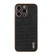 iPhone 16 Pro Max AZNS Electroplated Frame Crocodile Texture Full Coverage Phone Case - Black