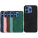 iPhone 16 Pro Max Black Frame PU Leather Full Coverage Phone Case - Pink