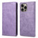 iPhone 16 Pro Max Business Solid Color Magnetic RFID Leather Phone Case - Purple