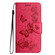 iPhone 16 Pro Max Butterfly Embossed Flip Leather Phone Case - Red