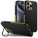 iPhone 16 Pro Max Carbon Fiber Texture Lens Holder TPU Phone Case - Yellow