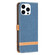 iPhone 16 Pro Max Color Block Denim Texture Leather Phone Case - Royal Blue