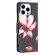 iPhone 16 Pro Max Colored Drawing Pattern Flip Leather Phone Case - Lotus