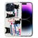 iPhone 16 Pro Max Colorful Painting Pattern TPU Phone Case - Black Cat