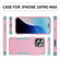 iPhone 16 Pro Max Commuter Shockproof TPU + PC Phone Case - Pink+Grey Green