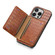 iPhone 16 Pro Max Crocodile Texture Card Bag Design Full Coverage Phone Case - Brown