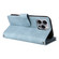 iPhone 16 Pro Max Crossbody Multi-card Slot Wallet Zipper Leather Phone Case - Light Blue