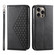 iPhone 16 Pro Max Cubic Grid Calf Texture Magnetic Leather Phone Case - Black