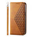 iPhone 16 Pro Max Cubic Grid Calf Texture Magnetic Leather Phone Case - Yellow