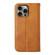 iPhone 16 Pro Max Cubic Grid Calf Texture Magnetic Leather Phone Case - Yellow