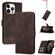 iPhone 16 Pro Max Cubic Skin Feel Flip Leather Phone Case - Brown iPhone 16 Pro Max Cubic Skin Feel Flip Leather Phone Case - Brown