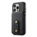 iPhone 16 Pro Max Denior D14 NK Retro Pattern MagSafe Magnetic Card Holder Leather Phone Case - Black