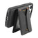 iPhone 16 Pro Max Denior D18 Skin Feel Rotating Holder MagSafe Detachable Card Slot Phone Case - Black