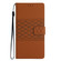 iPhone 16 Pro Max Diamond Embossed Skin Feel Leather Phone Case - Brown