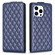 iPhone 16 Pro Max Diamond Lattice Vertical Flip Leather Phone Case - Blue