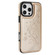 iPhone 16 Pro Max Double Buckle Butterfly Embossing PU Phone Case - Gold iPhone 16 Pro Max Double Buckle Butterfly Embossing PU Phone Case - Gold