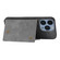 iPhone 16 Pro Max Double Buckle Card Slots PU + TPU Phone Case - Grey iPhone 16 Pro Max Double Buckle Card Slots PU + TPU Phone Case - Grey
