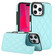 iPhone 16 Pro Max Double Buckle Rhombic PU Leather Phone Case - Blue
