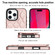 iPhone 16 Pro Max Double Buckle Rhombic PU Leather Phone Case - Rose Gold