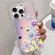 iPhone 16 Pro Max Electroplating Laser Flower Texture TPU Phone Case - Zinnia AH9