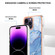 iPhone 16 Pro Max Electroplating Marble Dual-side IMD Phone Case - Blue 018