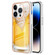 iPhone 16 Pro Max Electroplating Marble Dual-side IMD Phone Case - Draft Beer