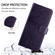 iPhone 16 Pro Max Embossed Butterfly Leather Phone Case - Dark Purple