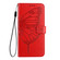 iPhone 16 Pro Max Embossed Butterfly Leather Phone Case - Red