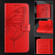 iPhone 16 Pro Max Embossed Butterfly Leather Phone Case - Red