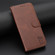 iPhone 16 Pro Max Embossed Happy Cat Pattern Flip Leather Phone Case - Brown