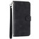 iPhone 16 Pro Max Embossed Line Leather Phone Case with Lanyard - Black