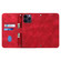 iPhone 16 Pro Max Embossed Line Leather Phone Case with Lanyard - Red iPhone 16 Pro Max Embossed Line Leather Phone Case with Lanyard - Red