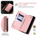 iPhone 16 Pro Max ESEBLE Retro Frosted RFID Flip Leather Phone Case - Rose Gold