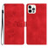 iPhone 16 Pro Max Flower Butterfly Embossing Pattern Leather Phone Case - Red iPhone 16 Pro Max Flower Butterfly Embossing Pattern Leather Phone Case - Red