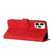 iPhone 16 Pro Max Flower Embossing Pattern Leather Phone Case - Red