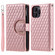 iPhone 16 Pro Max Glitter Lattice Zipper Wallet Leather Phone Case - Rose Gold iPhone 16 Pro Max Glitter Lattice Zipper Wallet Leather Phone Case - Rose Gold