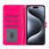 iPhone 16 Pro Max Glitter Powder Flip Leather Phone Case - Rose Red