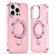 iPhone 16 Pro Max Glitter Ring Holder MagSafe Phone Case - Pink