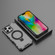 iPhone 16 Pro Max Grating Holder Shockproof Phone Case - Transparent Black iPhone 16 Pro Max Grating Holder Shockproof Phone Case - Transparent Black