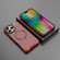 iPhone 16 Pro Max Honeycomb Magnetic Ring Shockproof Phone Case - Red