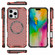 iPhone 16 Pro Max Honeycomb Magnetic Ring Shockproof Phone Case - Red iPhone 16 Pro Max Honeycomb Magnetic Ring Shockproof Phone Case - Red