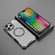 iPhone 16 Pro Max Honeycomb Magnetic Ring Shockproof Phone Case - White iPhone 16 Pro Max Honeycomb Magnetic Ring Shockproof Phone Case - White