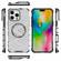 iPhone 16 Pro Max Honeycomb Magnetic Ring Shockproof Phone Case - White iPhone 16 Pro Max Honeycomb Magnetic Ring Shockproof Phone Case - White