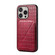 iPhone 16 Pro Max Imitation Crocodile Leather Back Phone Case with Holder - Rose Red iPhone 16 Pro Max Imitation Crocodile Leather Back Phone Case with Holder - Rose Red