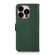 iPhone 16 Pro Max KHAZNEH Side-Magnetic Litchi Genuine Leather RFID Case - Green