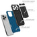 iPhone 16 Pro Max Kickstand Armor Card Wallet Phone Case - Blue